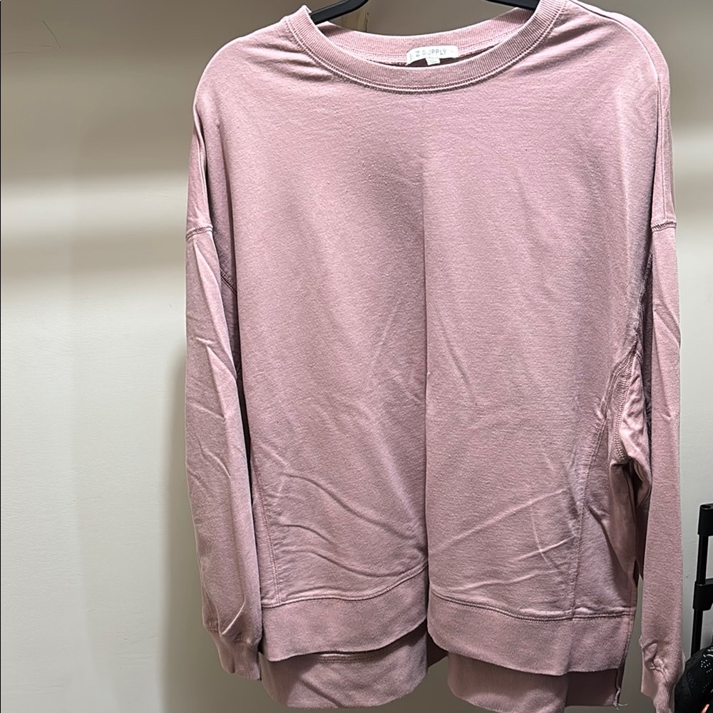 Z Supply Dusty Rose Crewneck Top